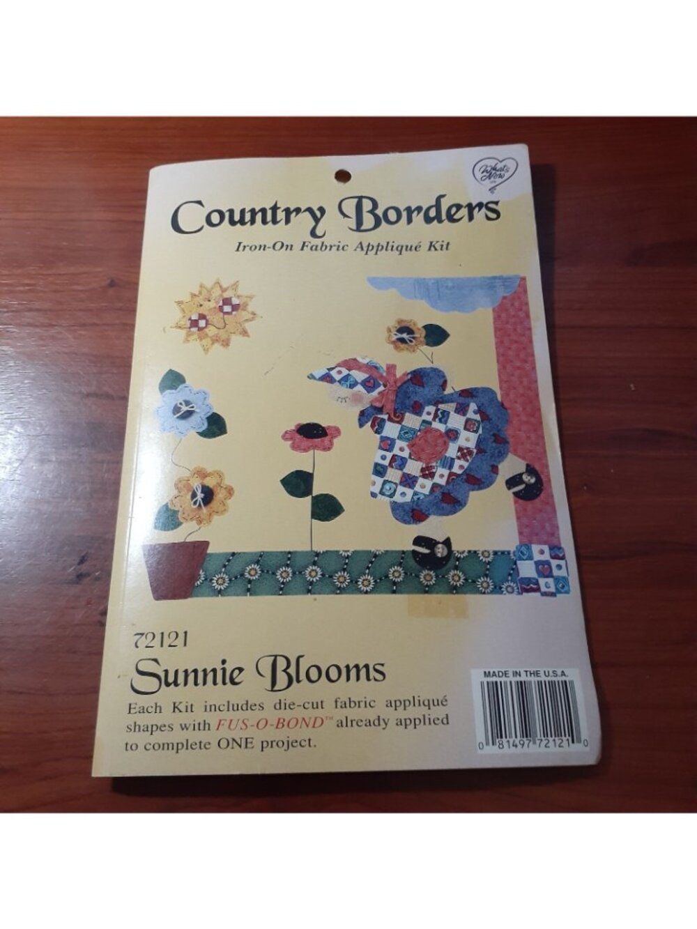 Country Borders Sunnie Blooms #72121 Iron-On Fabric Applique Kit Vintage 1997 - Picture 2 of 9